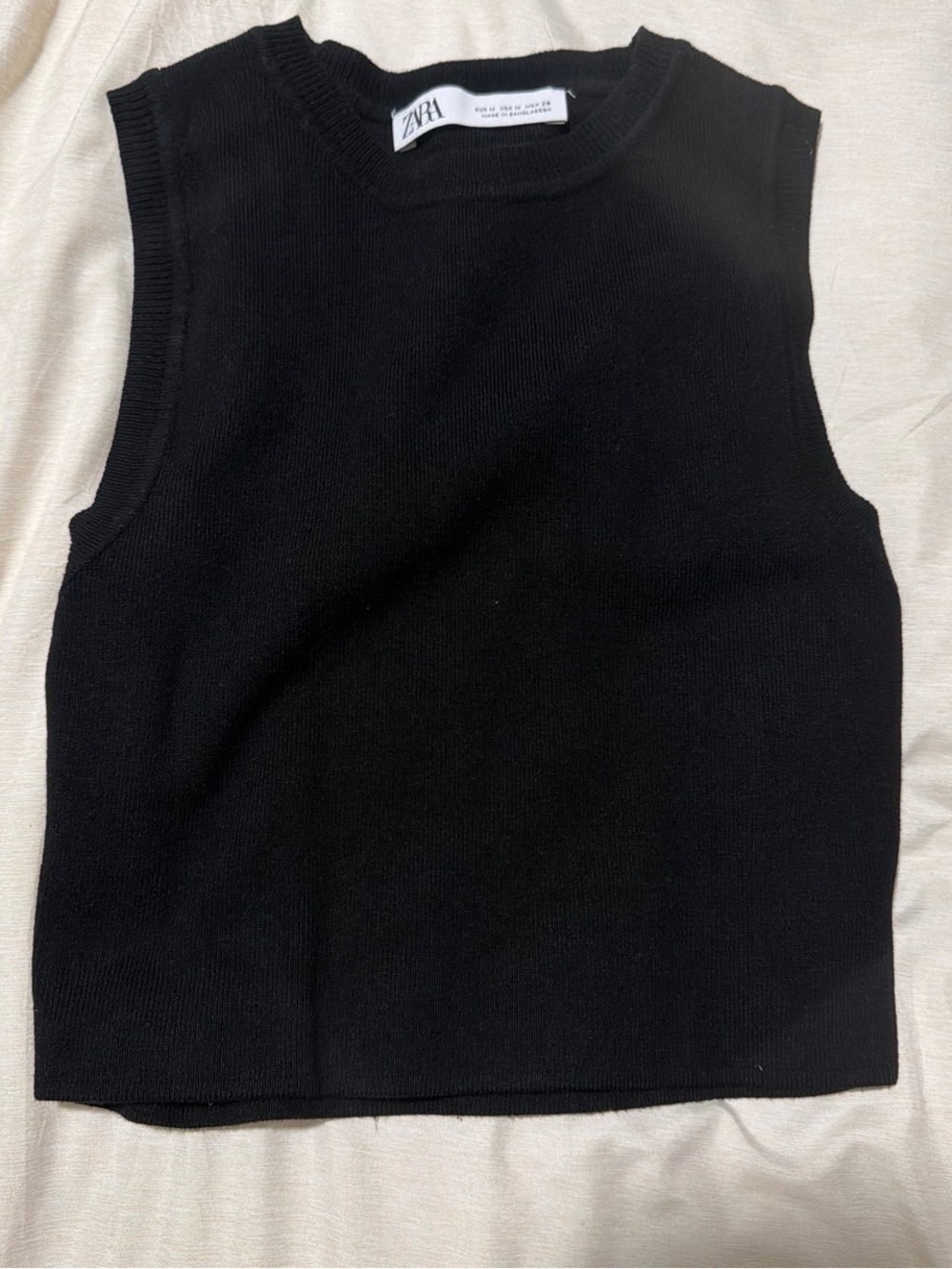 Zara knit cropped tank top